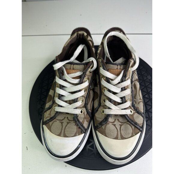 Coach Barrett 2 Brown Sneakers Sz 7B 37 - Picture 1 of 10